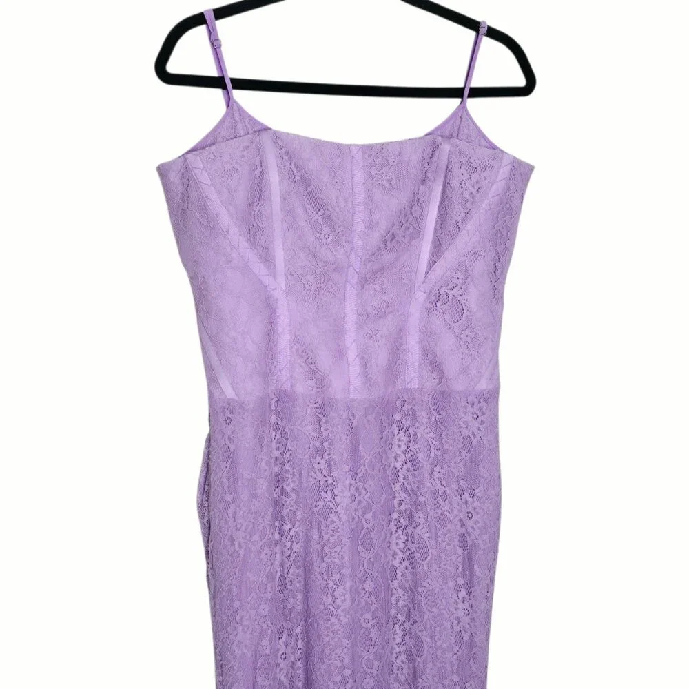 House of CB Antonina Maxi Dress Purple Orchid Lace Corset‎ Size L